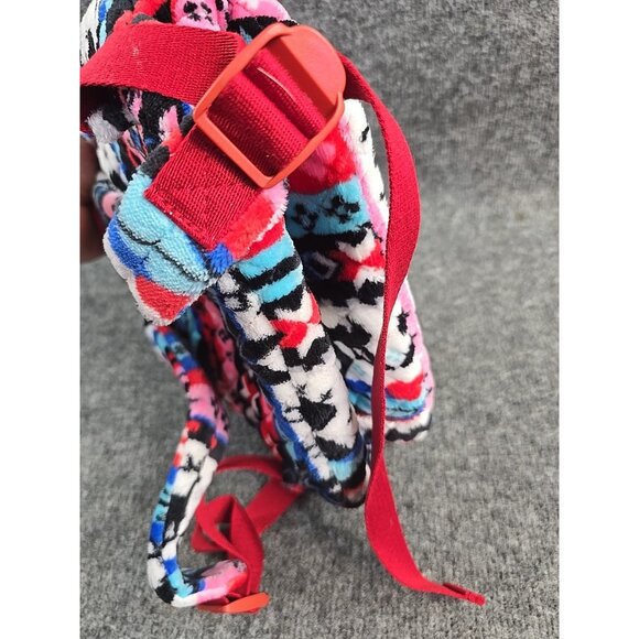 Vera Bradley Small Teddy Fleece Backpack Nordic Stripe Multi Aztec Southwest - Picture 8 of 9